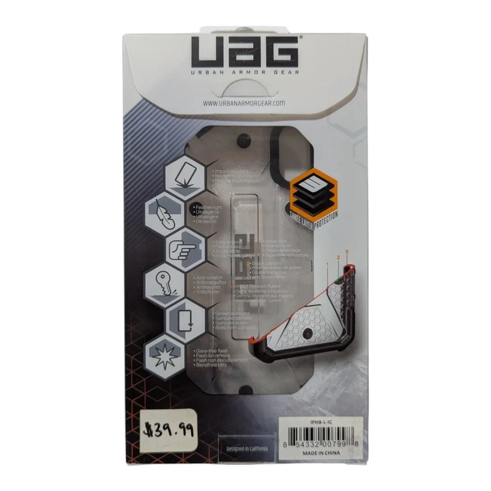 F7. UAG Urban Armor Gear Plasma Series Case for iPhone X / Xs - Ice - IPHX-L-IC‎